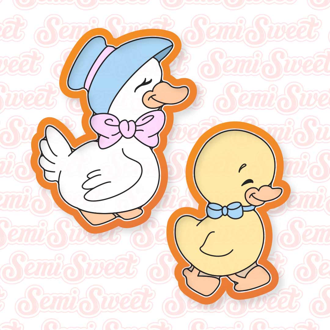 Spring Mother & Duckling Cookie Cutter Set | Semi Sweet Designs