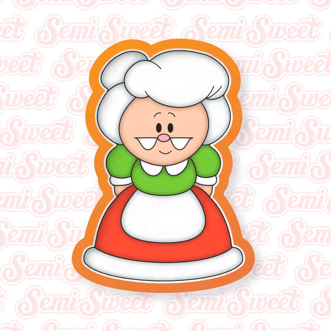 Mrs. Claus Body Cookie Cutter | Semi Sweet Designs