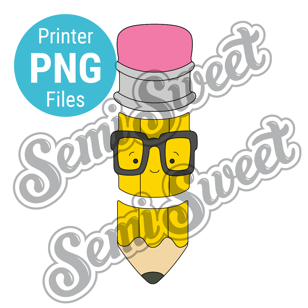 Nerdy Pencil Set - PNG Images | Semi Sweet Designs