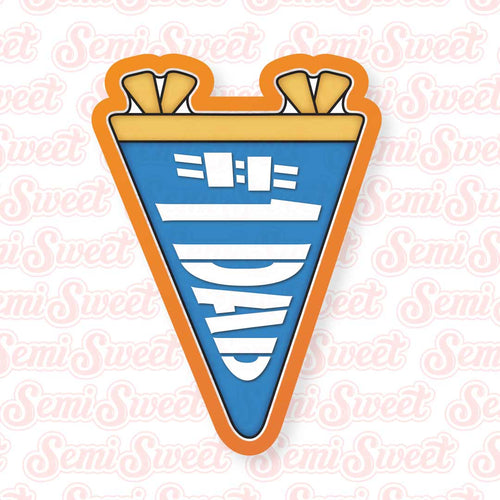 No.1 Dad Pennant Flag Cookie Cutter