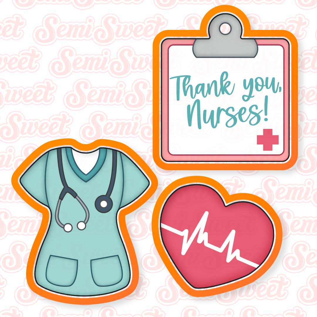 Nursing Cookie Cutter Platter Set