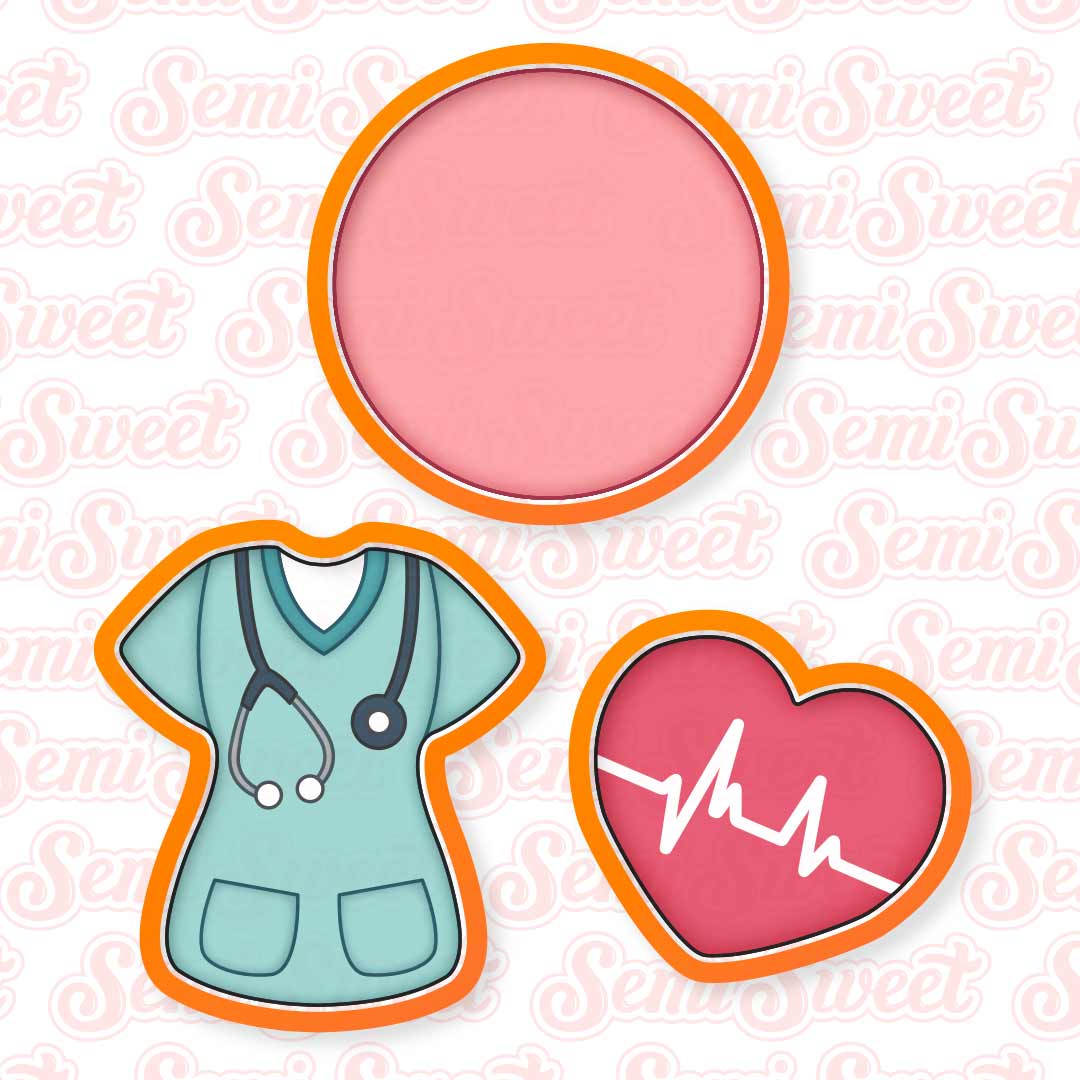 Nursing Cookie Cutter Platter Set