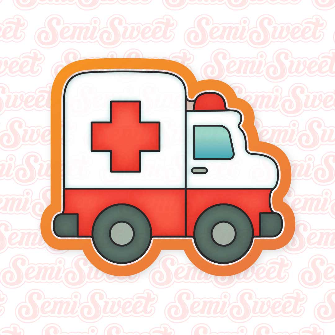 Ambulance Cookie Cutter | Semi Sweet Designs