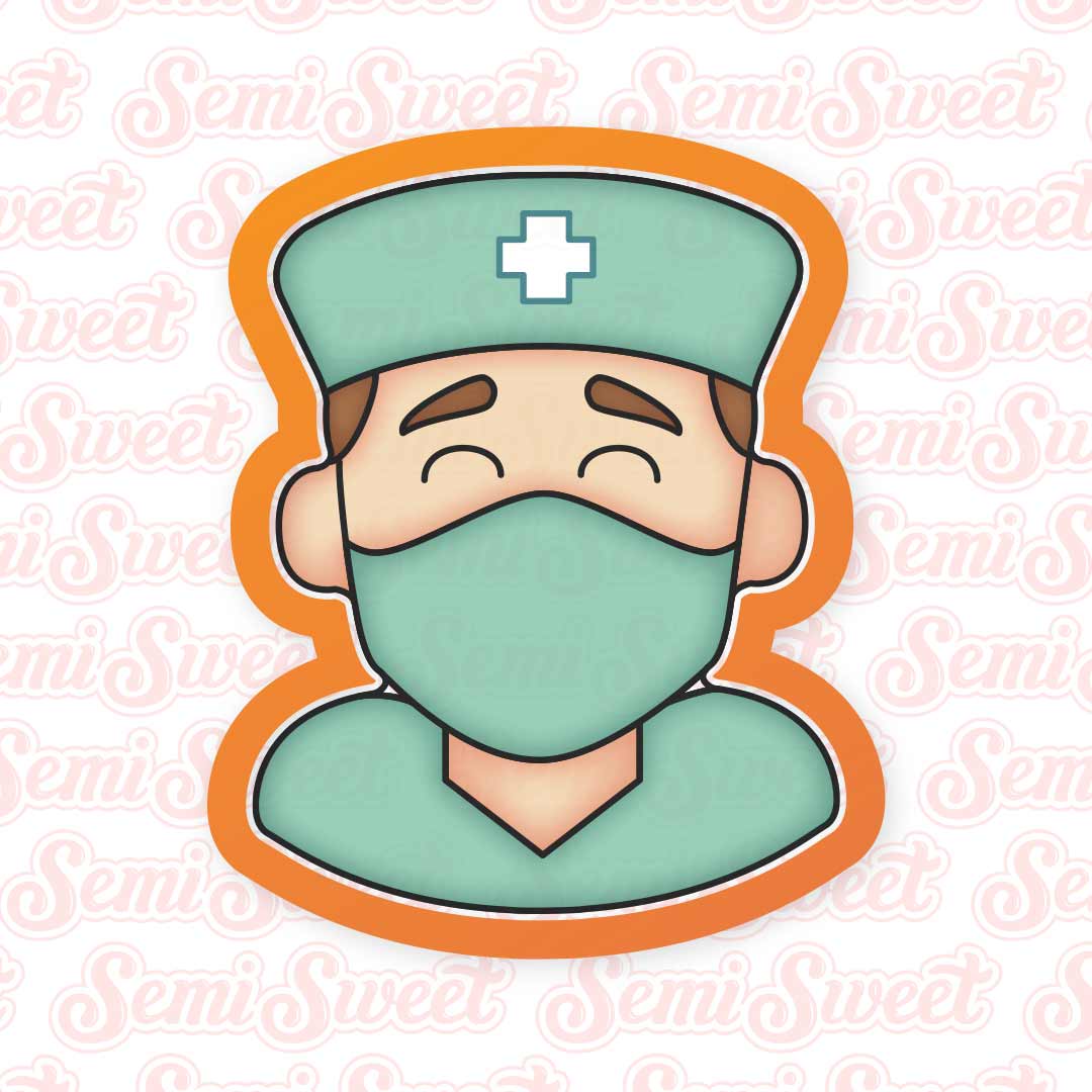 Male Nurse Doctor Cookie Cutter | Semi Sweet Designs