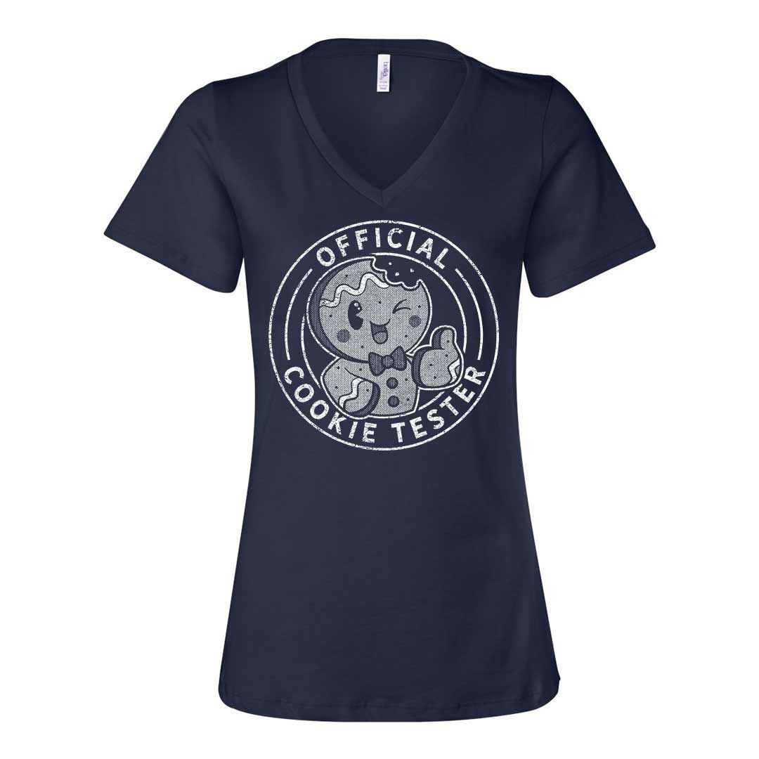 Official Cookie Tester Ladies V-Neck T-Shirt