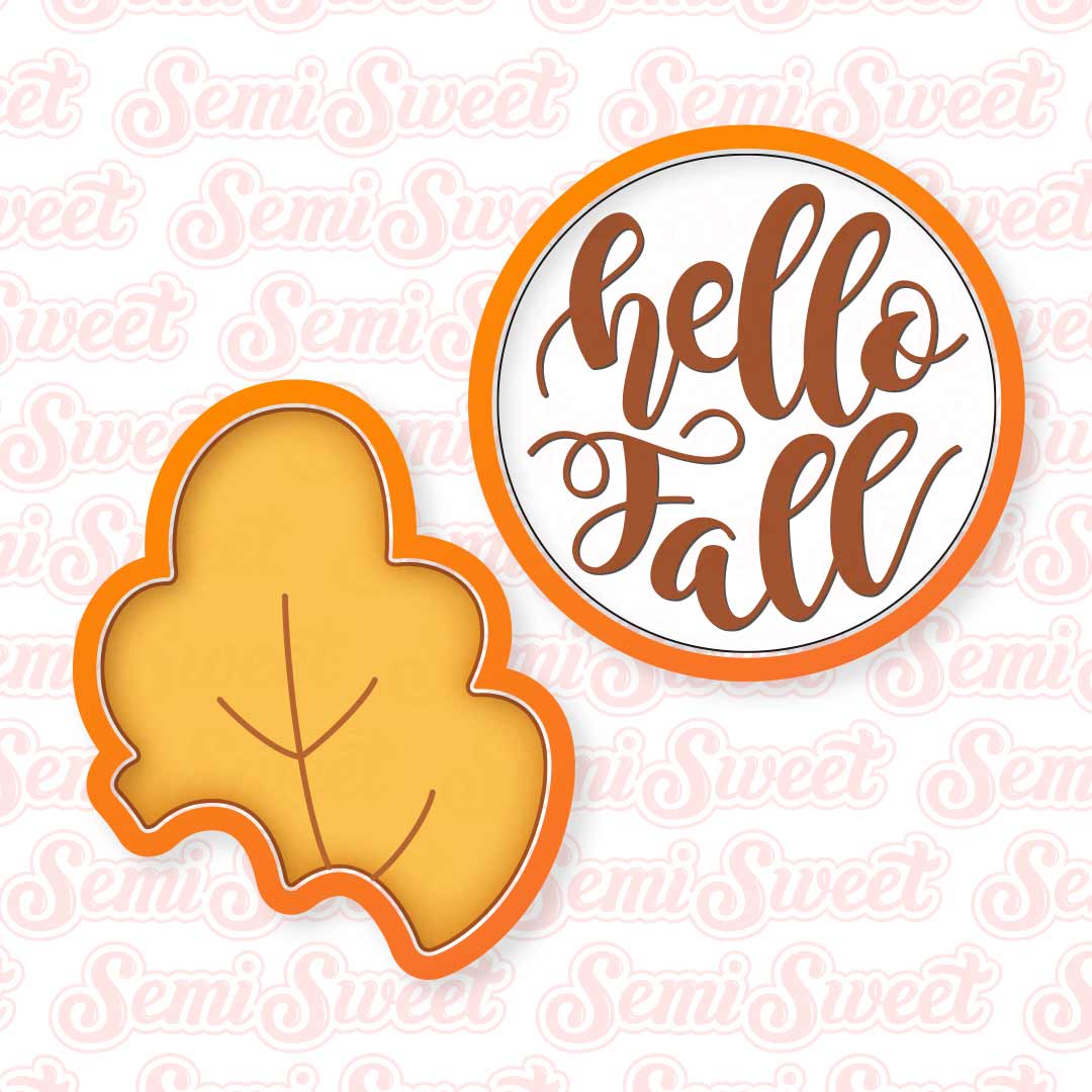 overlapping leaves cookie cutter