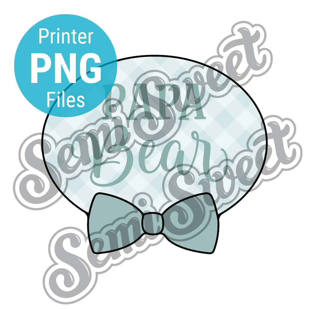 Bow Tie Oval Plaque - PNG Images | Semi Sweet Designs