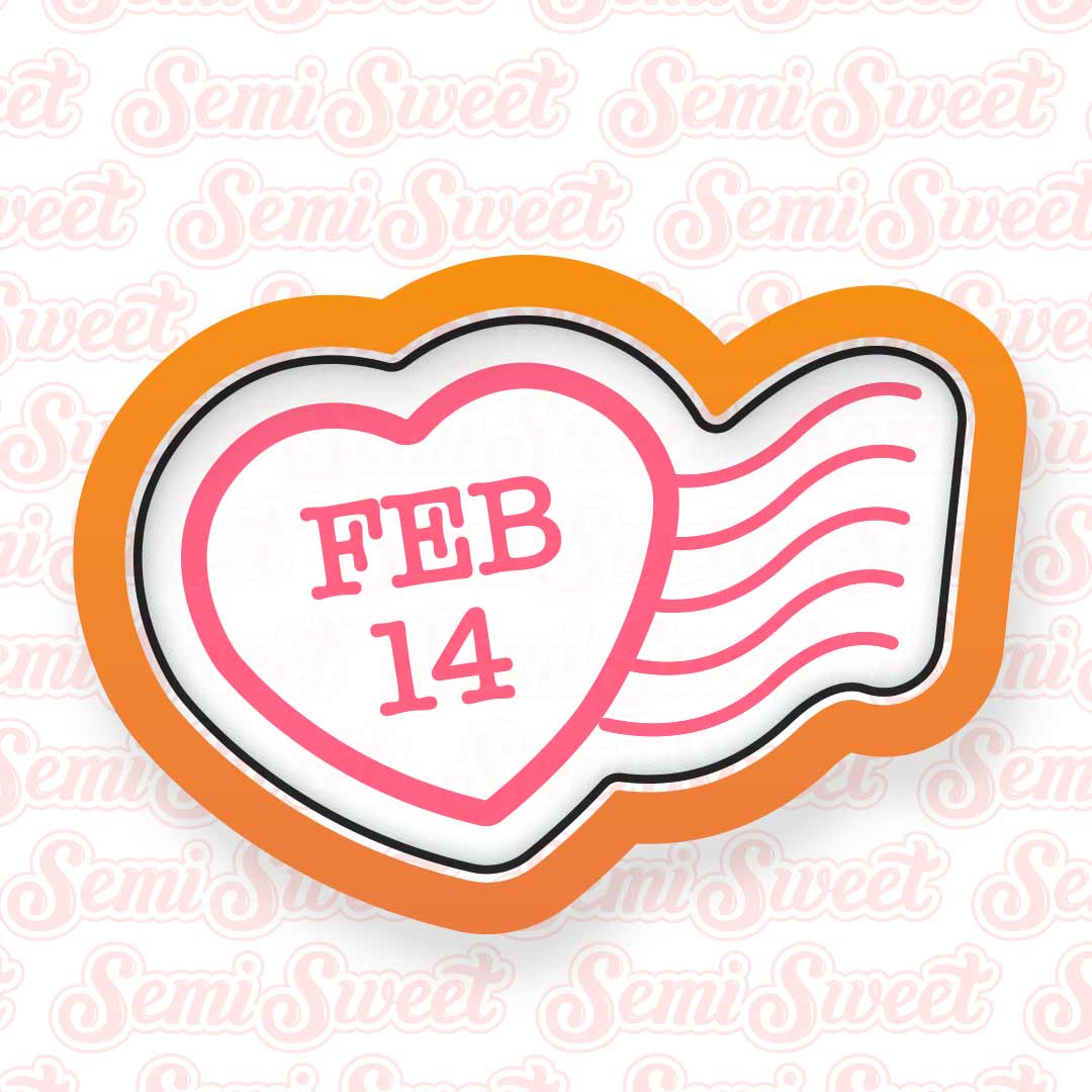 Valentine Heart Postmark Cookie Cutter