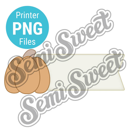 Pumpkin Name Flag Plaque - PNG Images