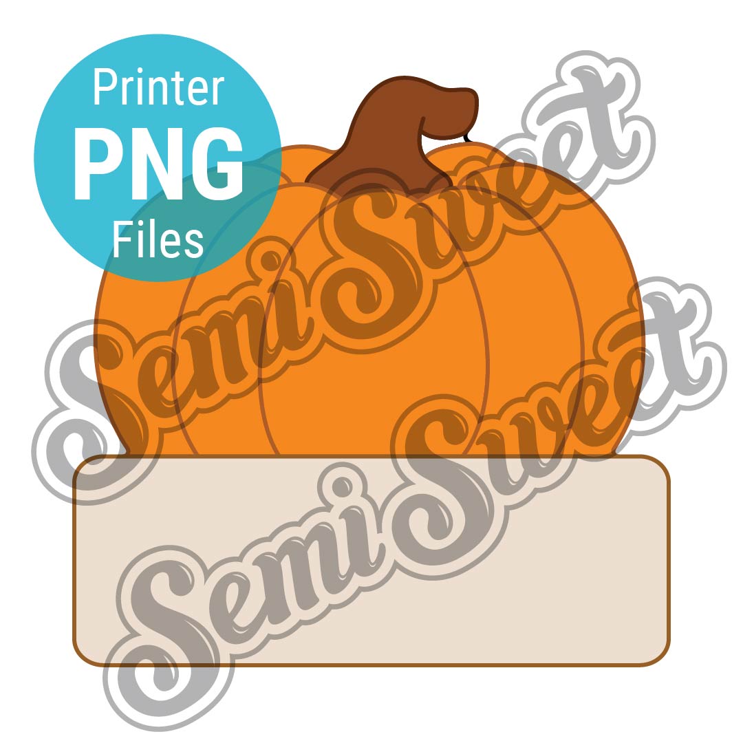 Pumpkin Name Plate - PNG Images | Semi Sweet Designs