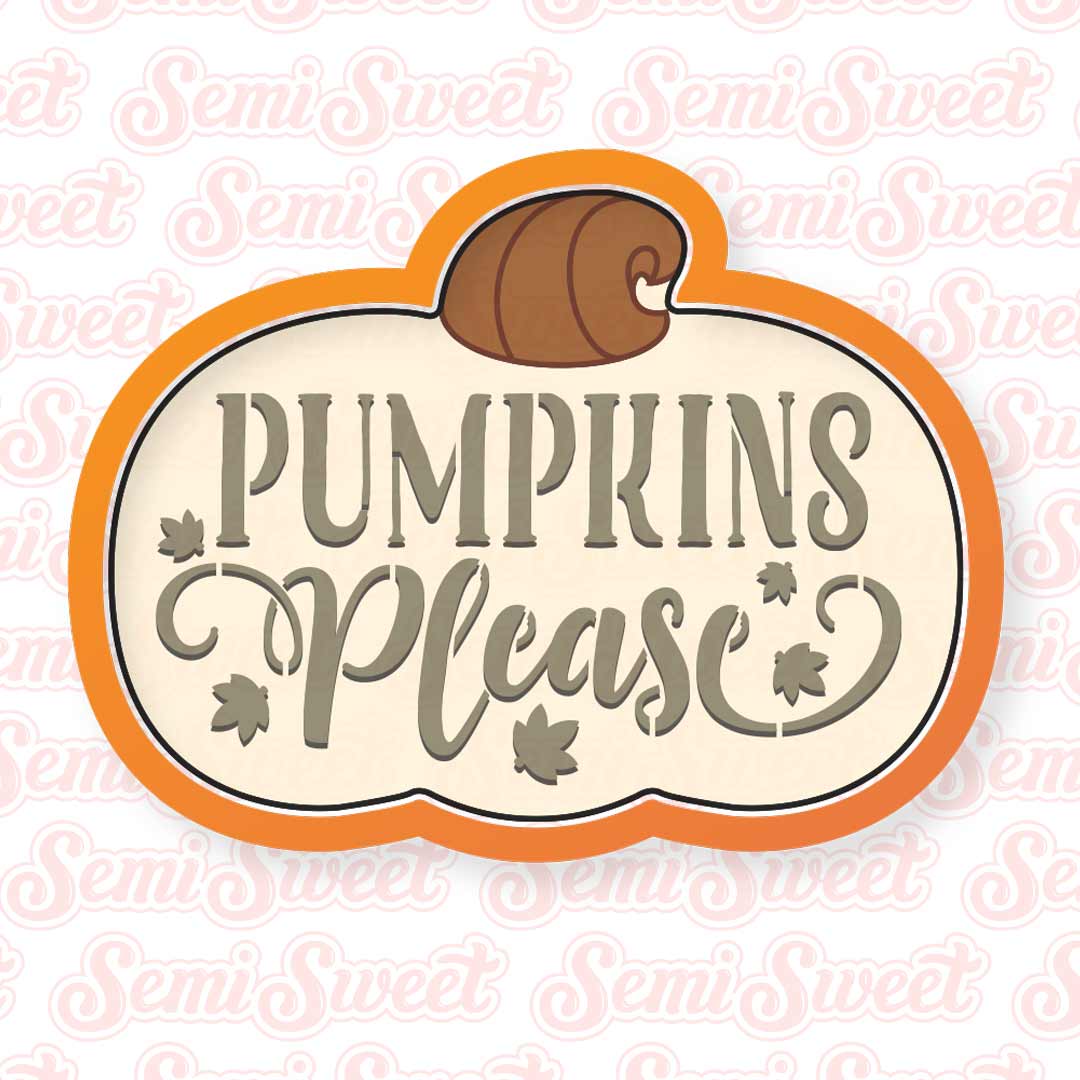 Autumn Leaf & Pumpkin Cookie Cutter Set | Semi Sweet Designs