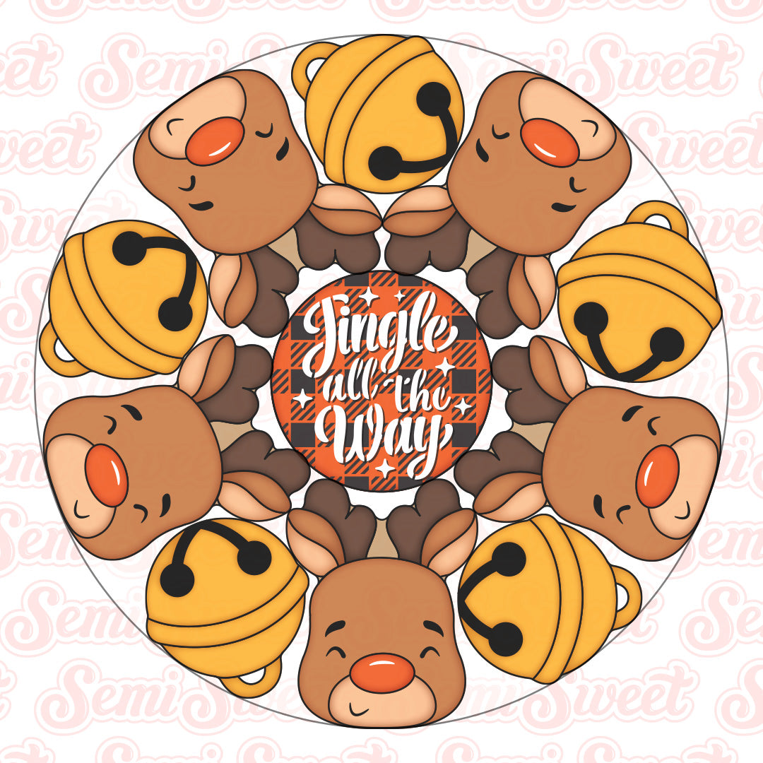 Reindeer & Sleigh Bells Cookie Platter Set