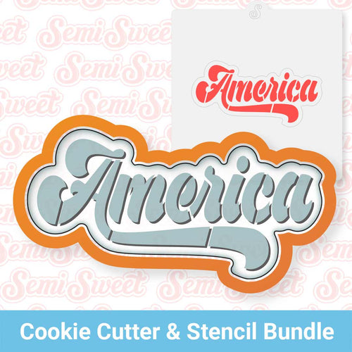 Retro America Cookie Cutter & Stencil Bundle