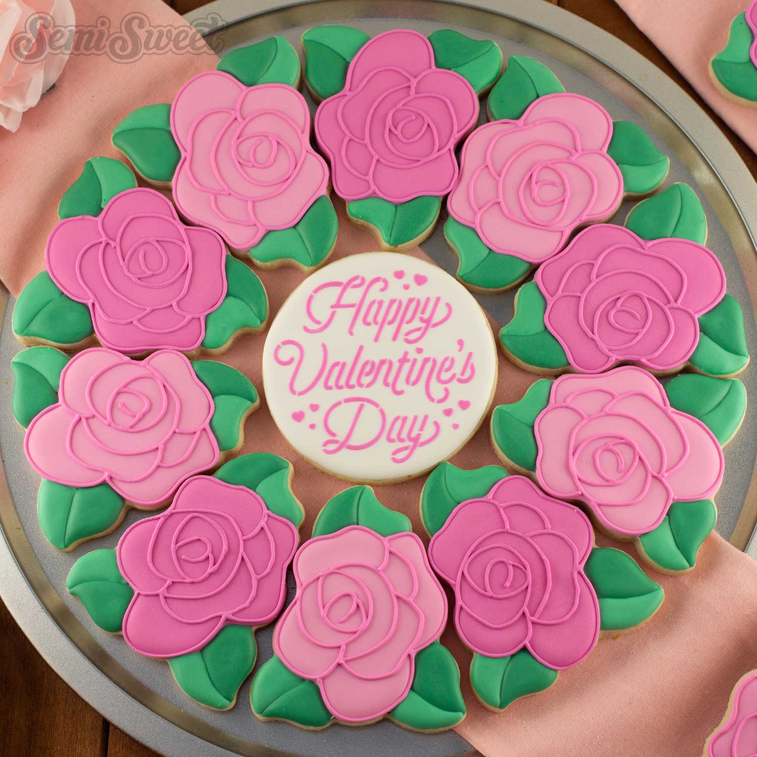 Rose Platter Cookie Cutter Set