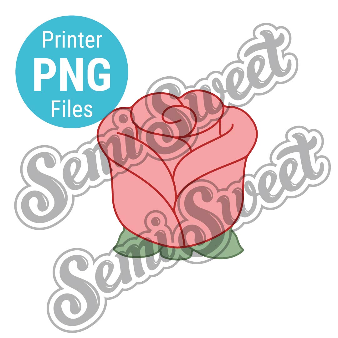 Rosebud PNG Image Made by Semi Sweet Designs