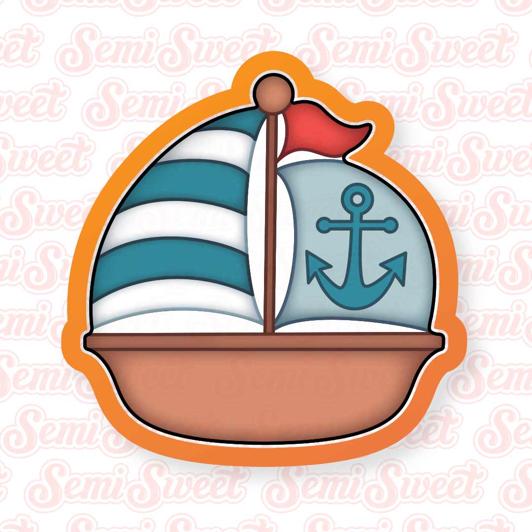 Sailboat Cookie Cutter | Semi Sweet Designs