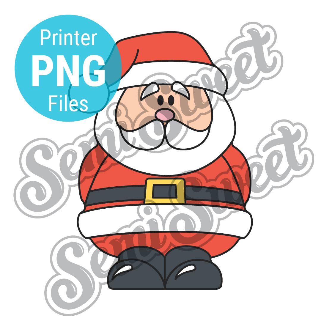 Santa Body Cookie Cutter - PNG Images | Semi Sweet Designs