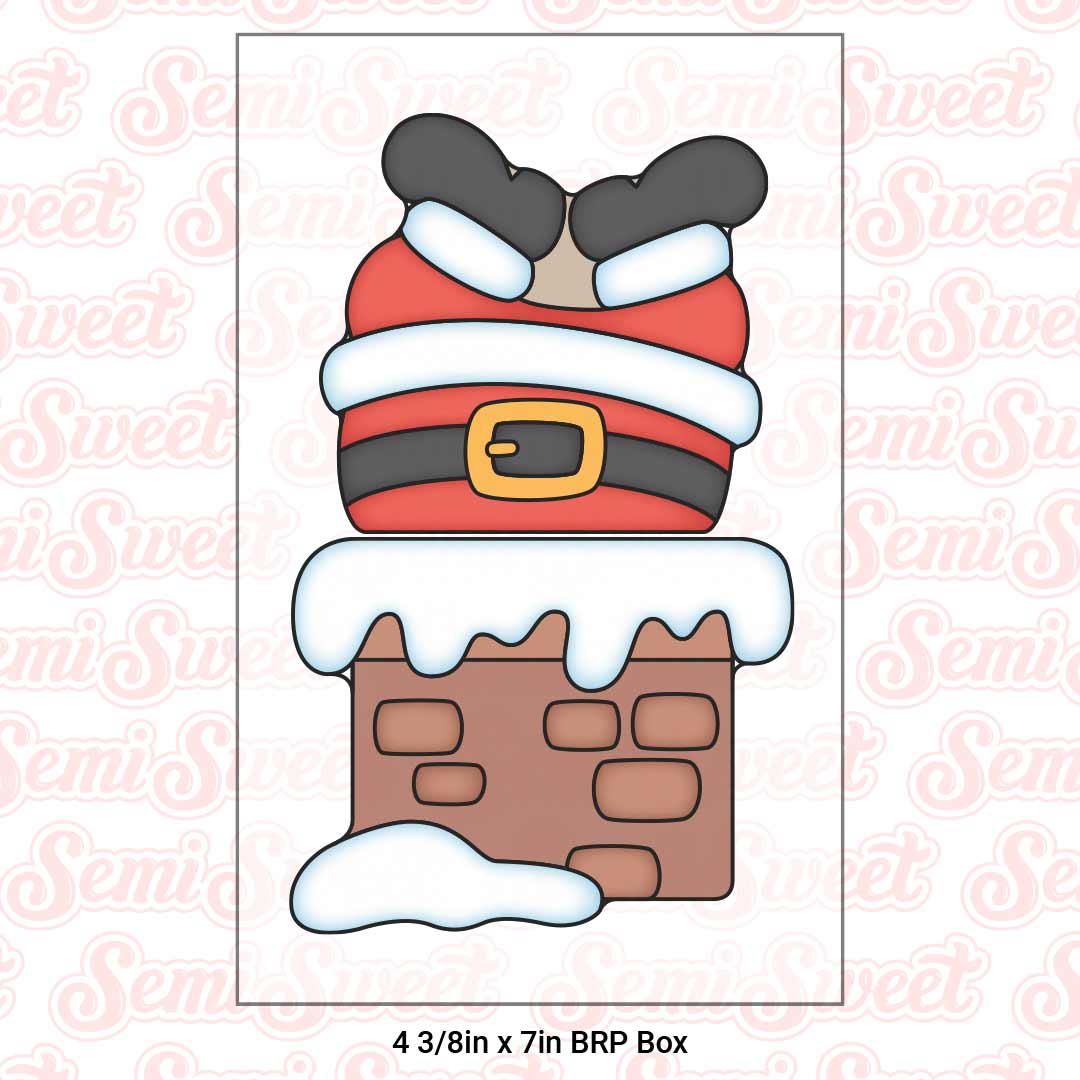 2-Piece Santa in Chimney Cookie Cutter Set