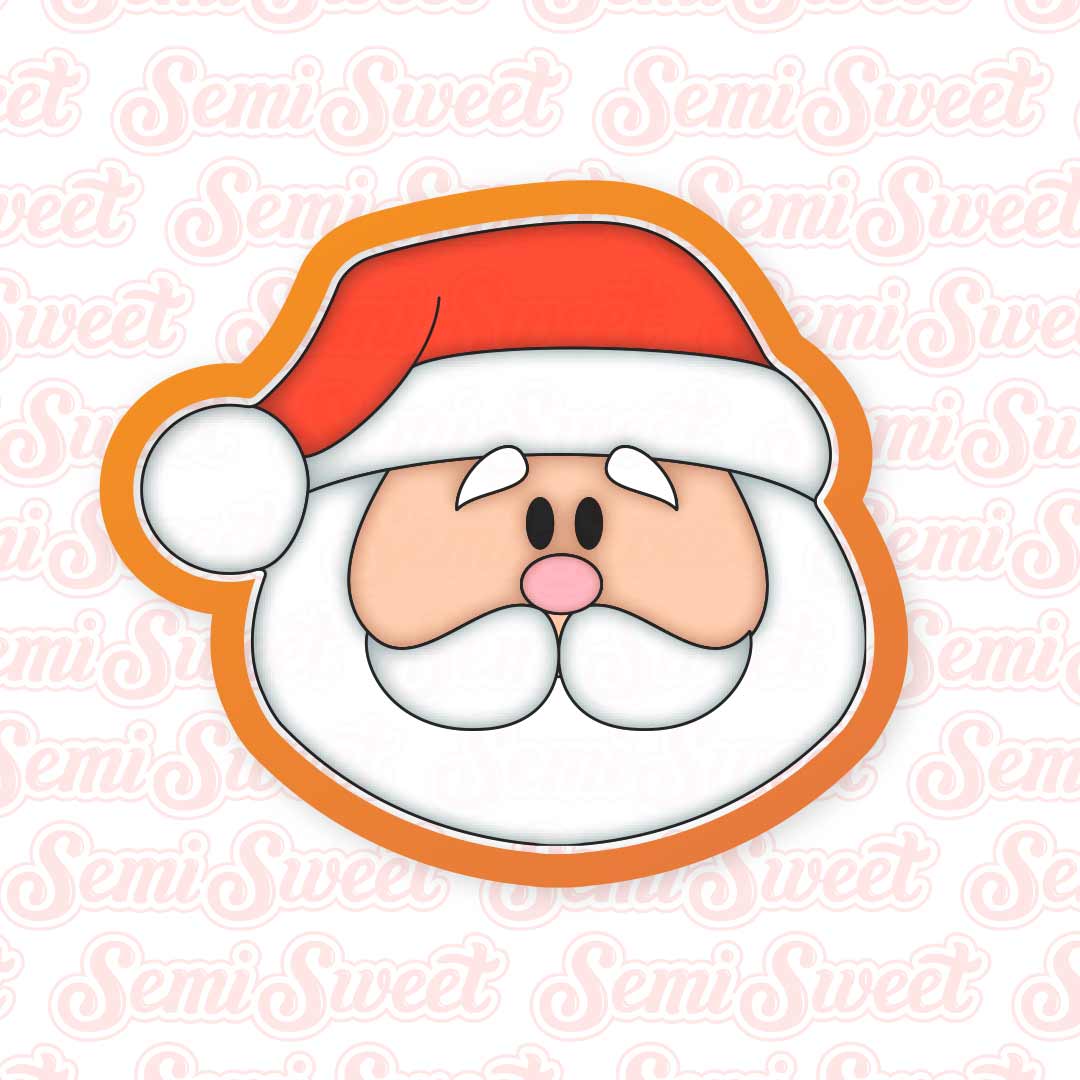 Santa Head Cookie Cutter | Semi Sweet Designs