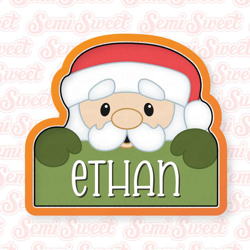 Santa Name Plaque Cookie Cutter