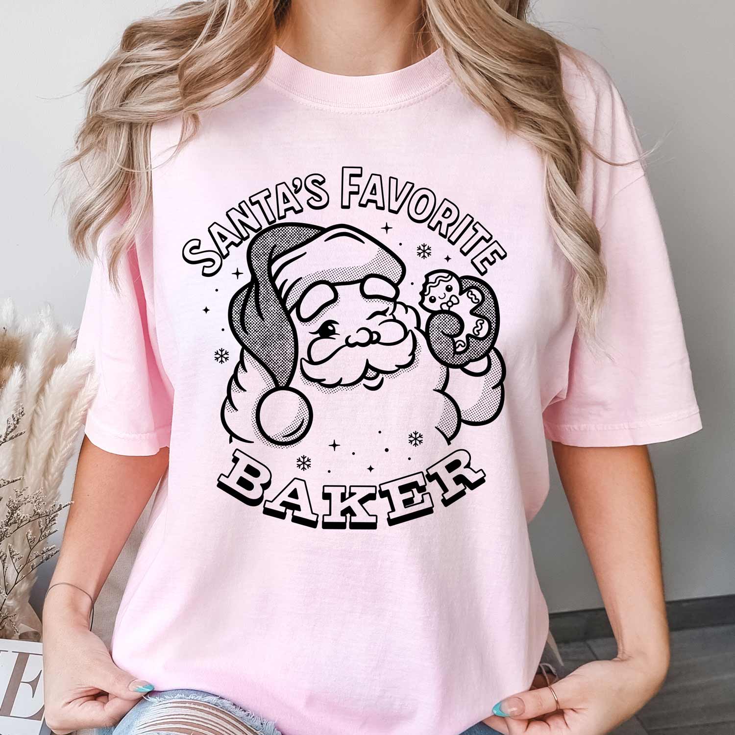 Santa's Favorite Baker (Black Ink) Unisex T-Shirt