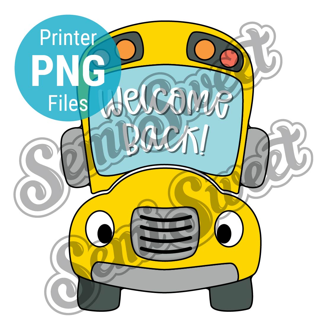 2-Pc School Bus Set - PNG Images | Semi Sweet Designs