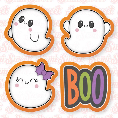 Simple Boo & Ghosts Cookie Cutter Set