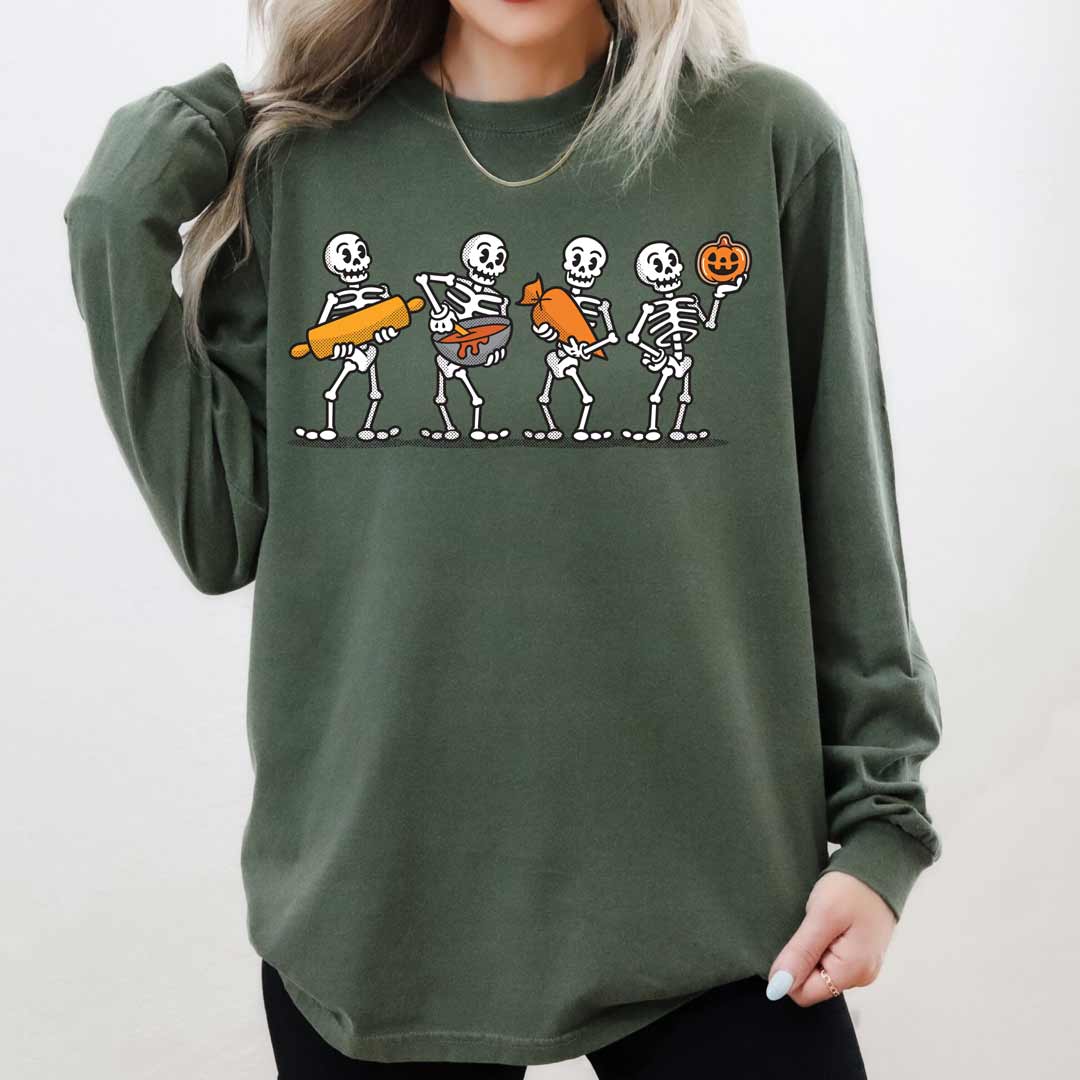 Cookie Decorating Skeletons Unisex Long Sleeve T-Shirt