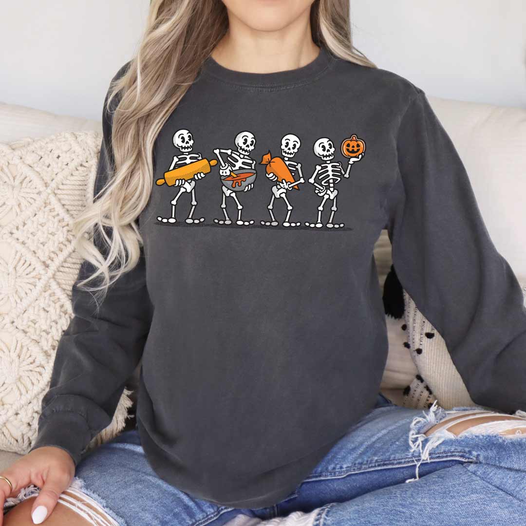 Cookie Decorating Skeletons Unisex Long Sleeve T-Shirt