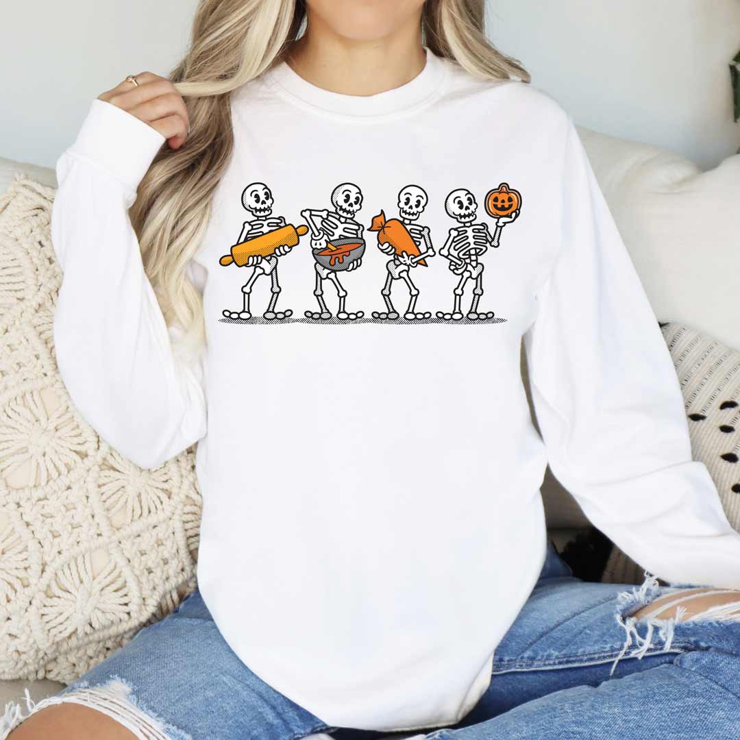 Cookie Decorating Skeletons Unisex Long Sleeve T-Shirt