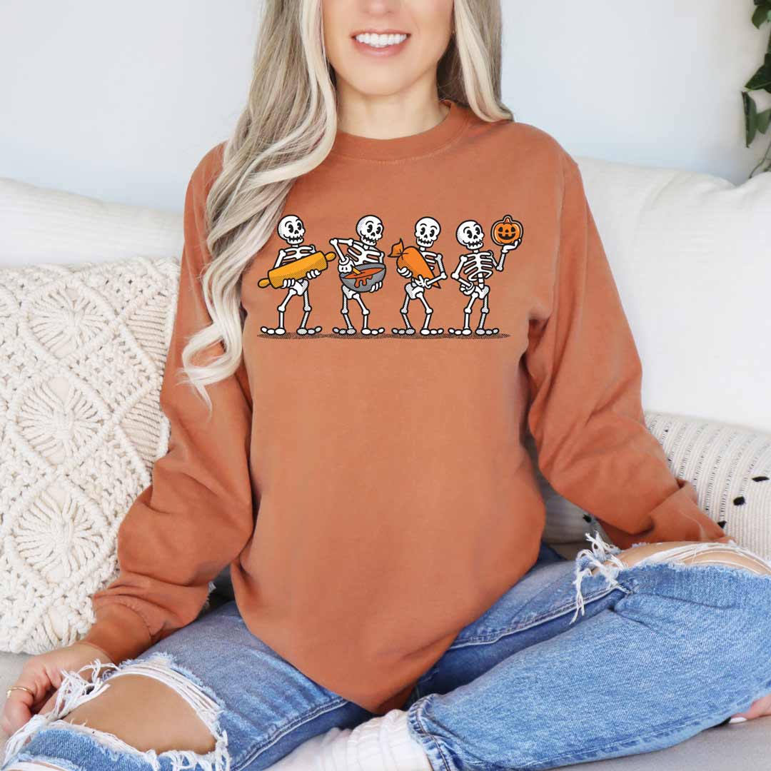 Cookie Decorating Skeletons Unisex Long Sleeve T-Shirt