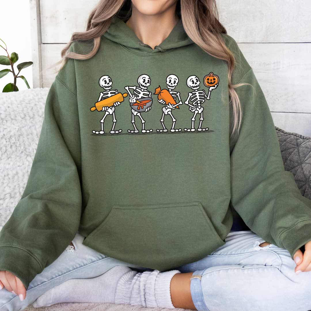 Cookie Decorating Skeletons Unisex Hoodie