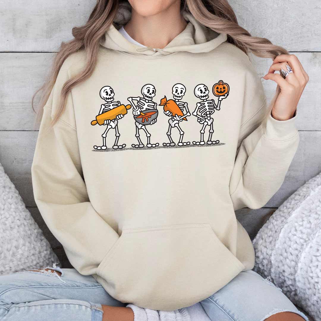 Cookie Decorating Skeletons Unisex Hoodie