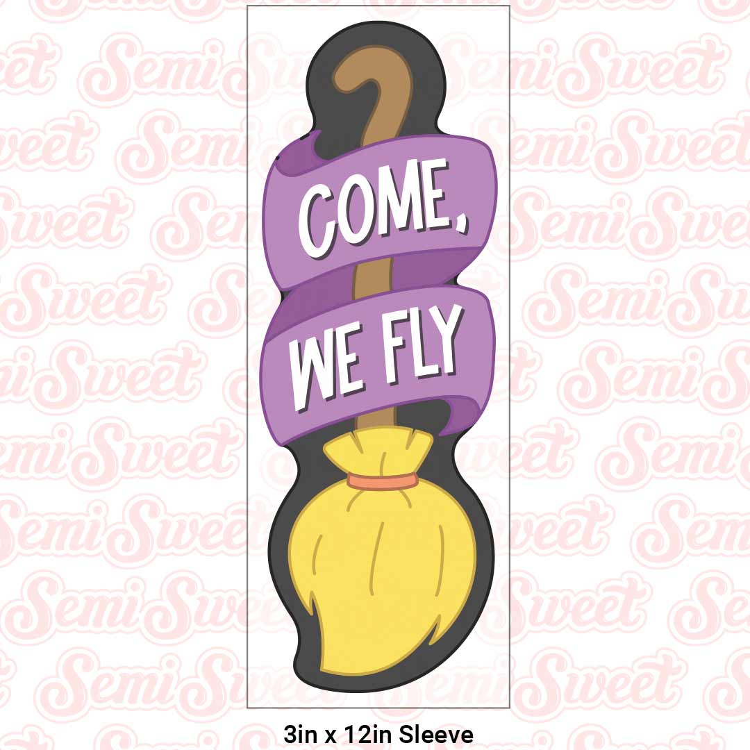 Skinny Banner Broom Cookie Cutter
