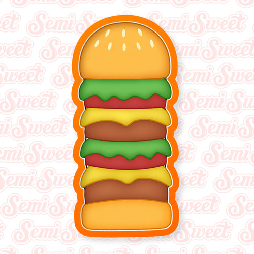 Skinny Burger Stack Cookie Cutter