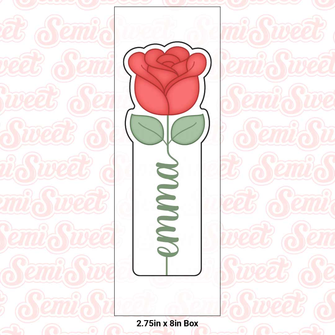 Rose Stick Plaque Cookie Cutter