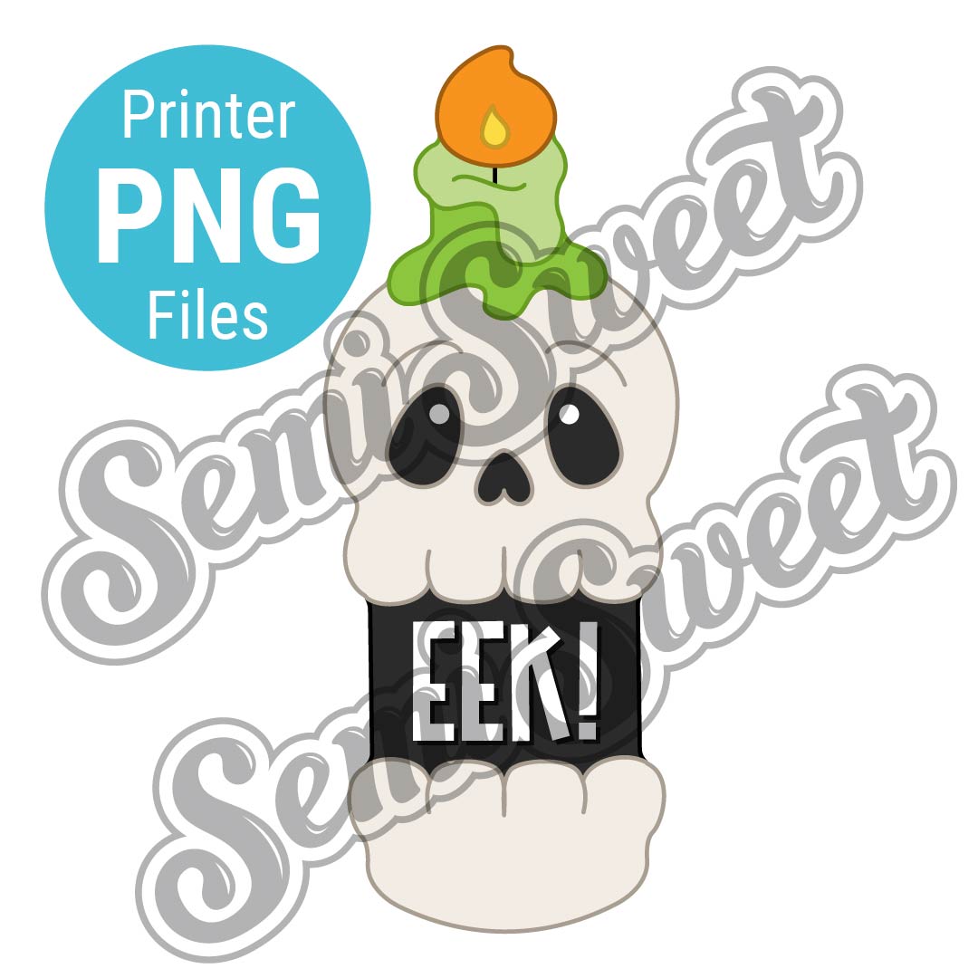 Skinny Skull Candle - PNG Images | Semi Sweet Designs