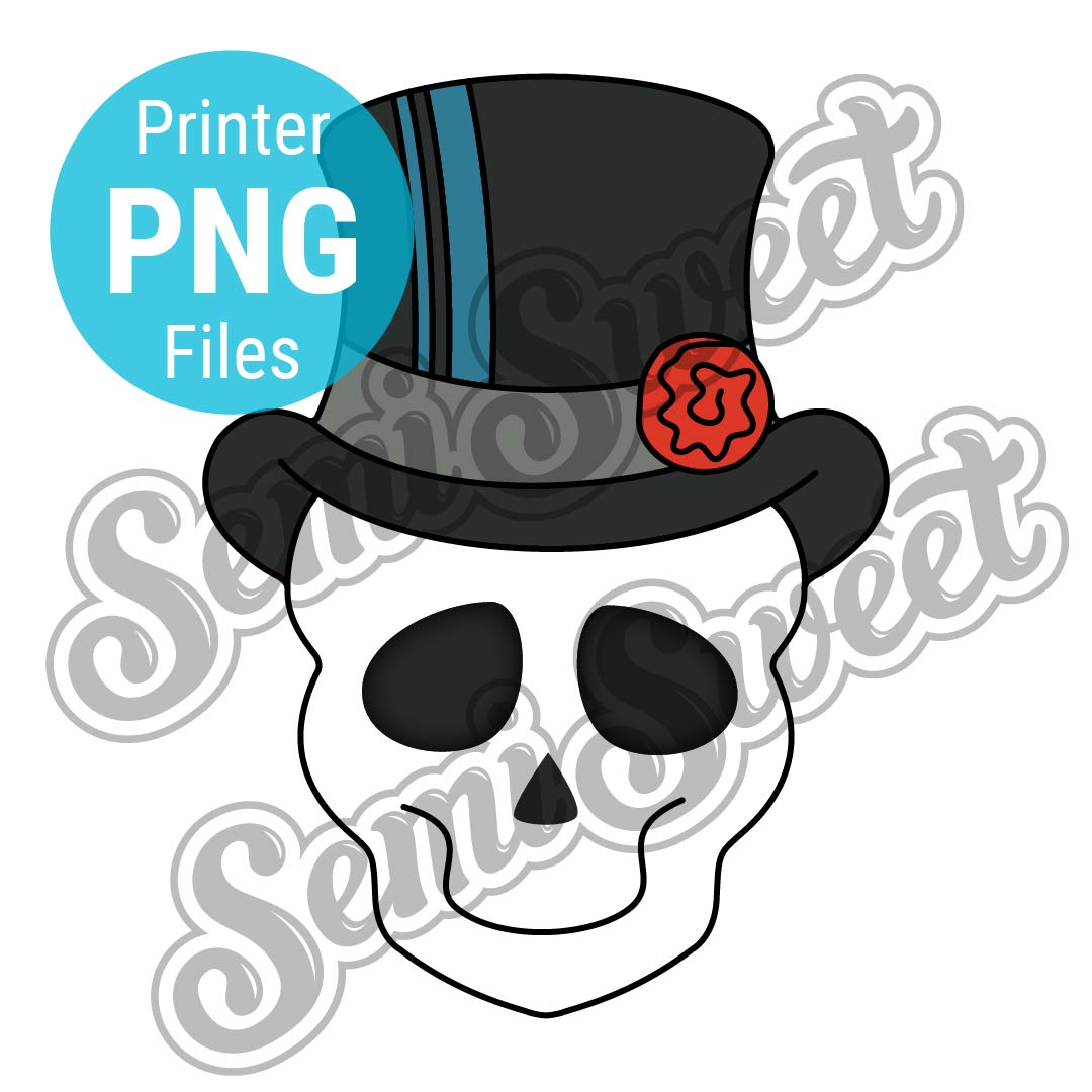 Skull Top Hat Cookie Cutter - PNG Images | Semi Sweet Designs