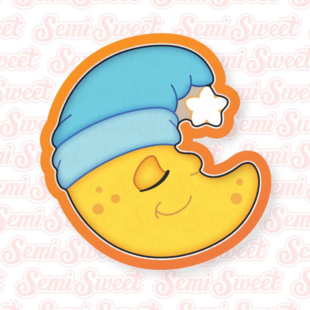 Sleeping Moon Cookie Cutter | Semi Sweet Designs