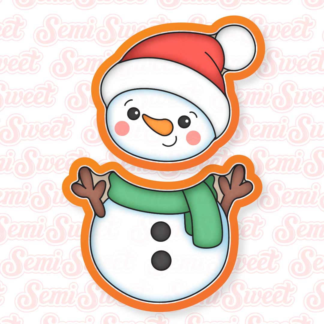 2-Piece Snowman Cookie Cutter Set