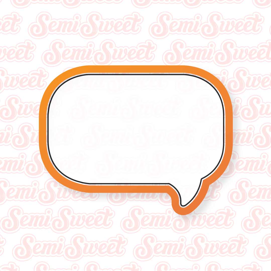 Speech Bubble Cookie Cutter | Semi Sweet Designs