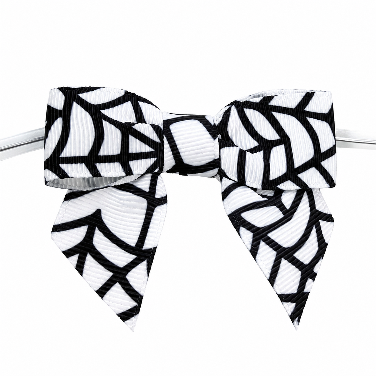 spiderweb grosgrain pre-tied bow