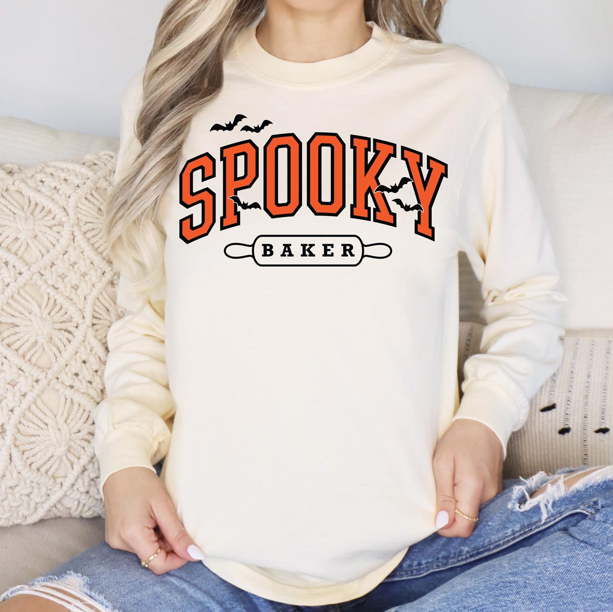 Spooky Baker Unisex Long Sleeve T-Shirt