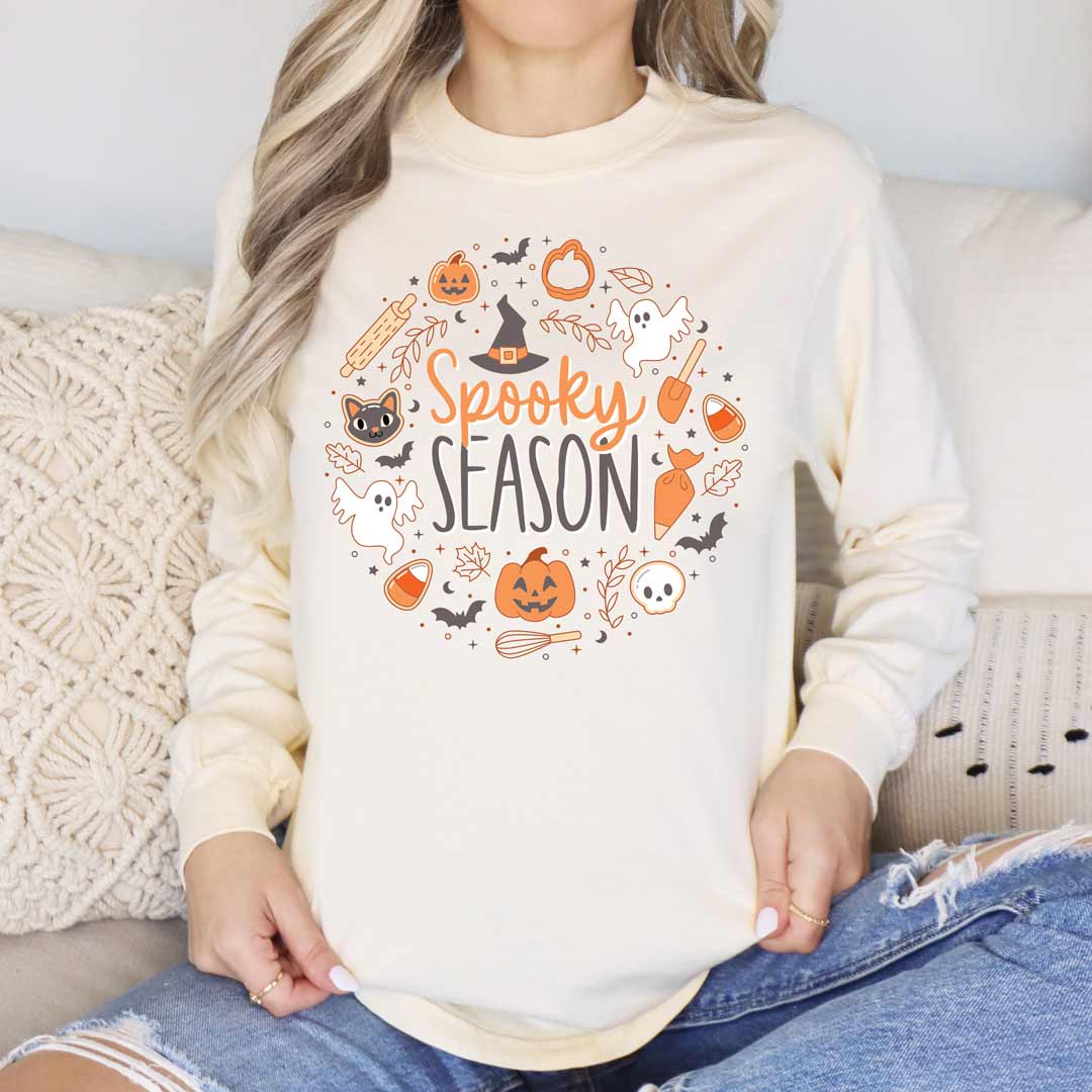 Spooky Season Ivory Unisex Long Sleeve T-Shirt