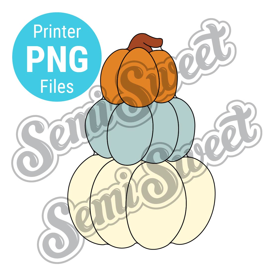 Stacked Pumpkins Cookie Cutter - PNG Images | Semi Sweet Designs