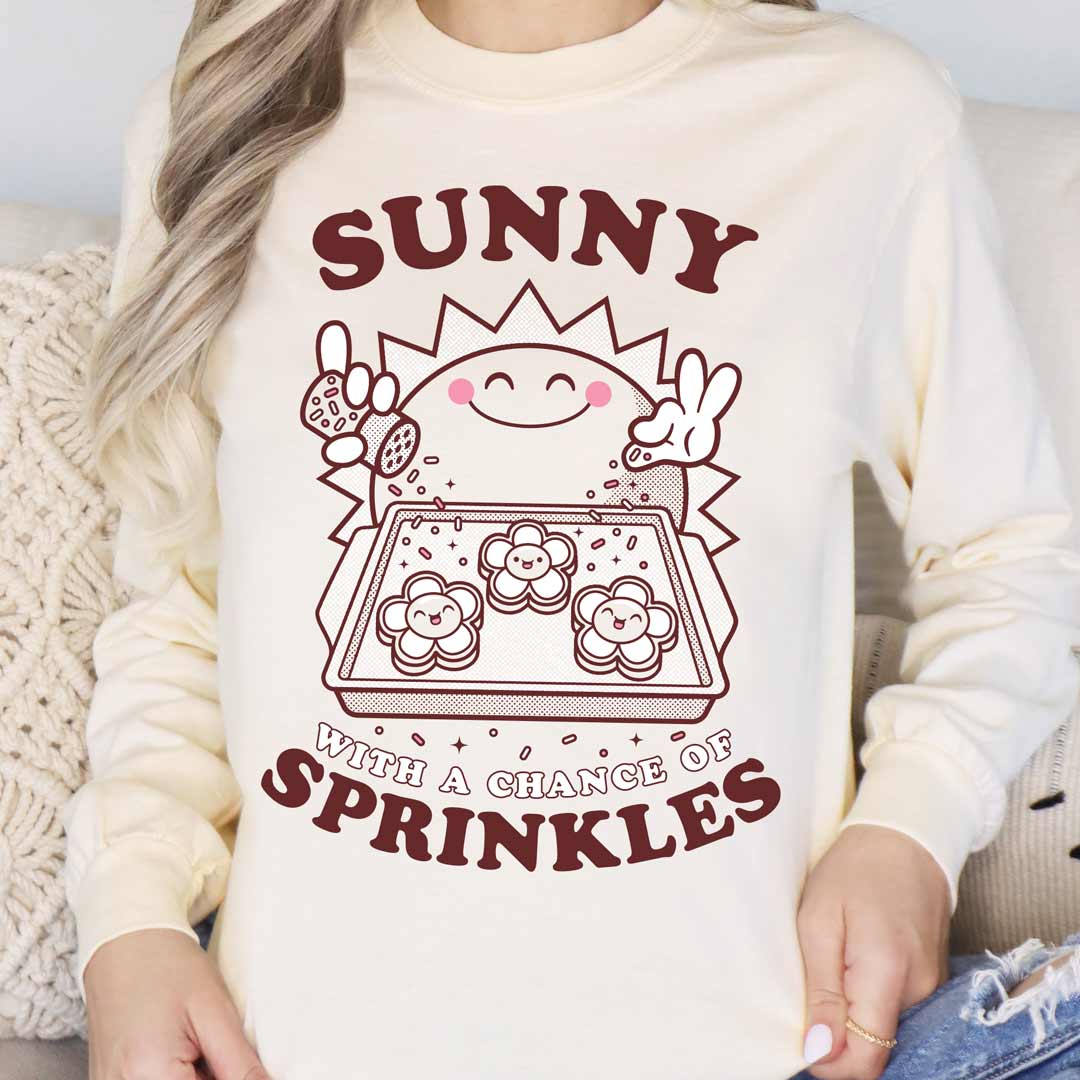 Sunny with a Chance of Sprinkles Unisex Long Sleeve T-Shirt