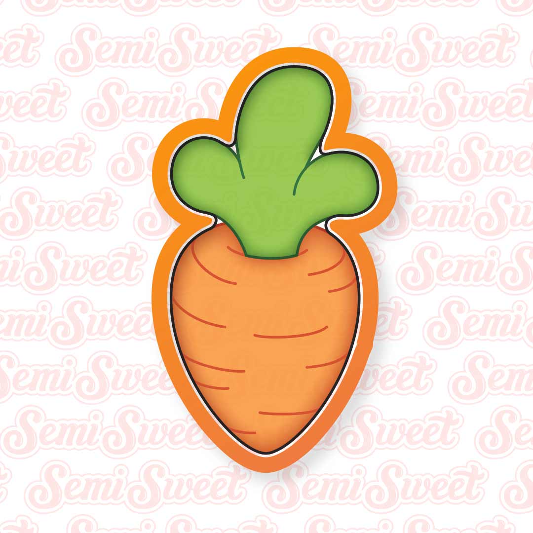 Tall Chubby Carrot Cookie Cutter | Semi Sweet Designs