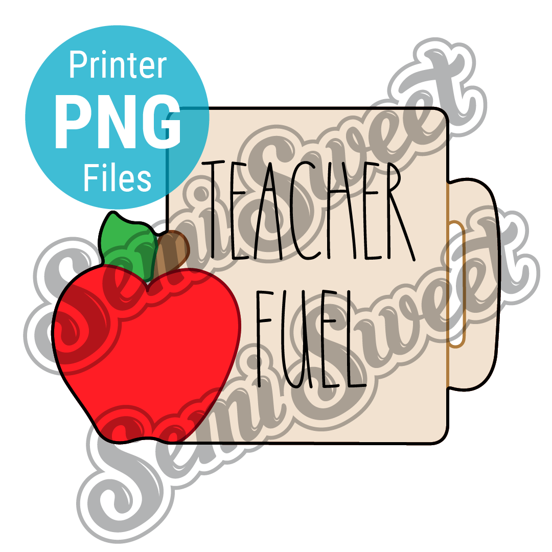 Teacher Mug with Apple - PNG Images | Semi Sweet Designs