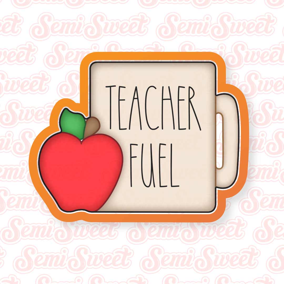 Teacher Mug with Apple Cookie Cutter | Semi Sweet Designs