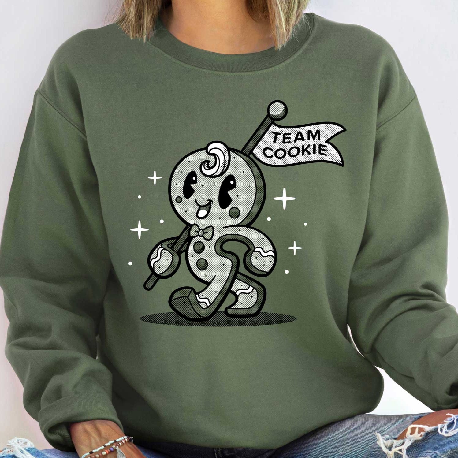 Team Cookie Gingerbread Man Unisex Sweatshirt